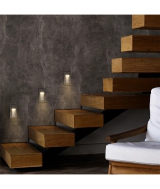 kelvo® STEPART KLV-101-0090 Χωνευτό Φωτιστικό Σκαλοπατιού - Διαδρόμου LED 3W 375lm 45° AC 220-240V Αδιάβροχο IP65 Θερμό Λευκό 2700K - Lumileds SMD Chip & TÜV SÜD Driver - Γκρι Ανθρακί Ματ - Μ6 x Π5.5 x Υ10cm - Q5 x 9.61cm - 5 Χρόνια Εγγύηση